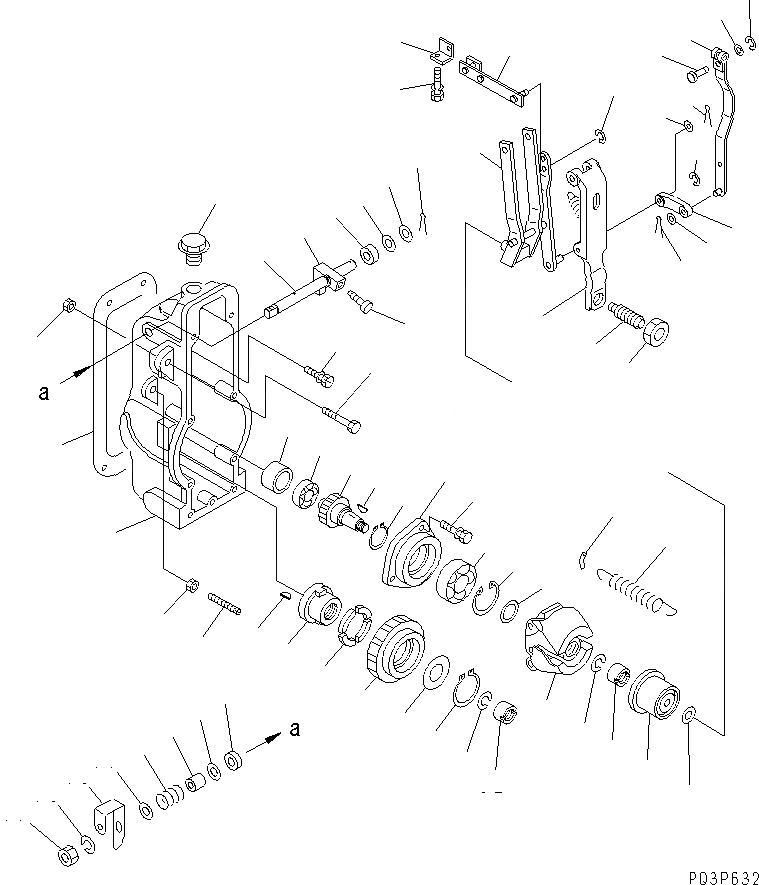 Схема запчастей Komatsu SA12V140-1D - ТОПЛ. НАСОС (РЕГУЛЯТОР ЛЕВ.) (/) (СПЕЦ-Я С МЕХАНИЧ. РЕГУЛИР.) (ВНУТР. ЧАСТИ)(№9-) ТОПЛИВН. СИСТЕМА