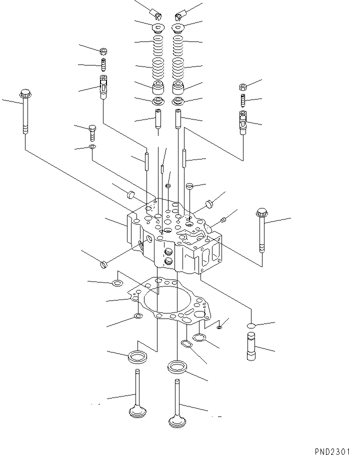 Схема запчастей Komatsu SA12V140-1E-47 - ГОЛОВКА ЦИЛИНДРОВ(№9-) ДВИГАТЕЛЬ