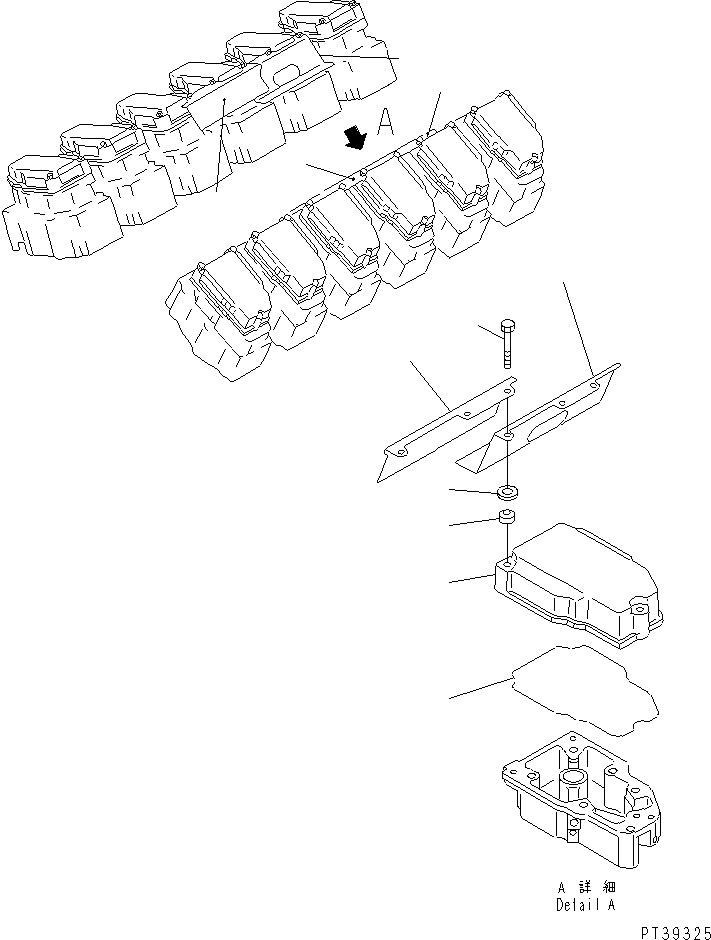 Схема запчастей Komatsu SA12V140-1E-47 - КРЫШКА ГОЛОВКИ И ЗАЩИТН. ПЛАСТИНА(№-78) ДВИГАТЕЛЬ