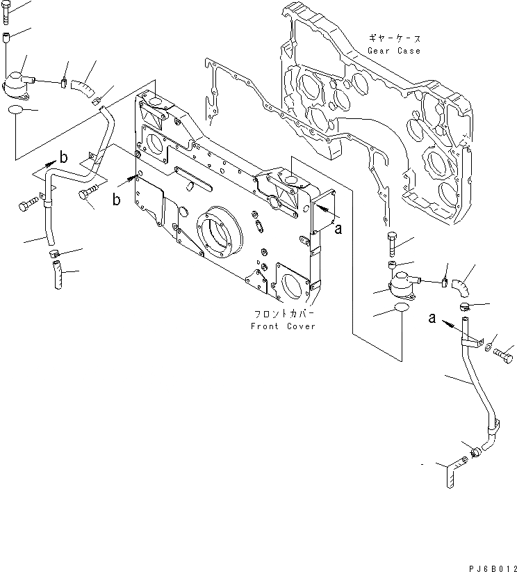 Схема запчастей Komatsu SA12V140-1E-47 - САПУН(№-) ДВИГАТЕЛЬ