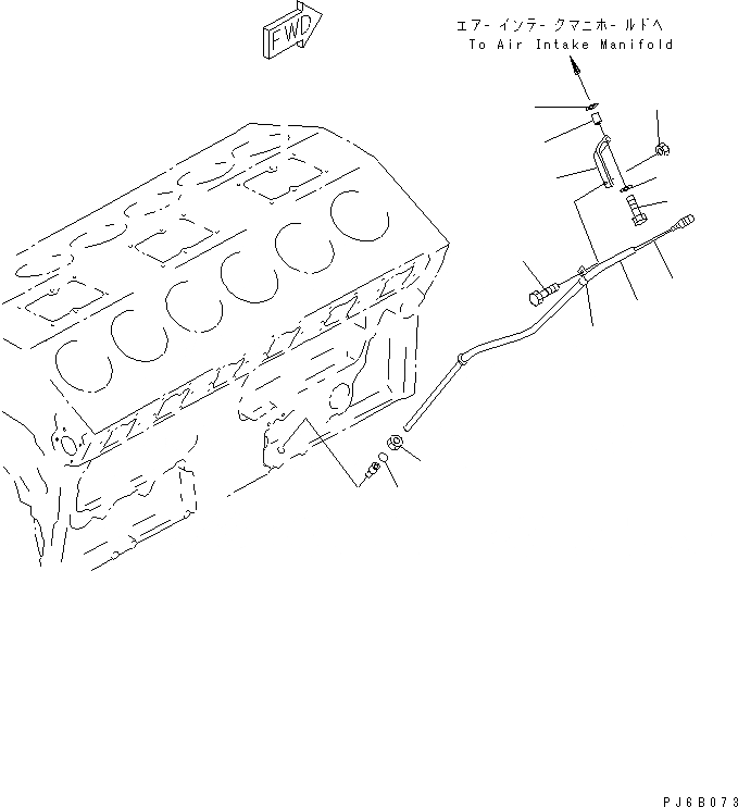 Схема запчастей Komatsu SA12V140-1E-47 - МАСЛ. ЩУП(№9-) ДВИГАТЕЛЬ