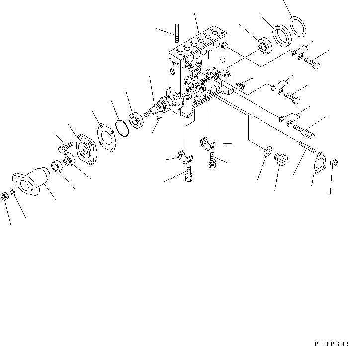 Схема запчастей Komatsu SA12V140-1E-47 - ТОПЛ. НАСОС (НАСОС ЛЕВ.) (/) (ВНУТР. ЧАСТИ)(№98-) ДВИГАТЕЛЬ