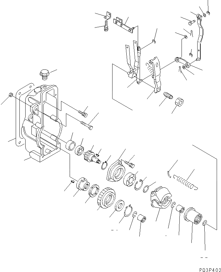 Схема запчастей Komatsu SA12V140-1E-47 - ТОПЛ. НАСОС (РЕГУЛЯТОР ЛЕВ.) (/) (ВНУТР. ЧАСТИ)(№98-) ДВИГАТЕЛЬ