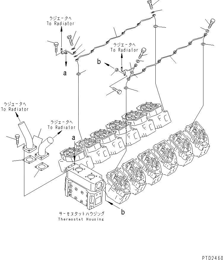 Схема запчастей Komatsu SA12V140-1E-47 - ВОЗДУШН. ВЕНТИЛЯЦИЯ(№89-) ДВИГАТЕЛЬ