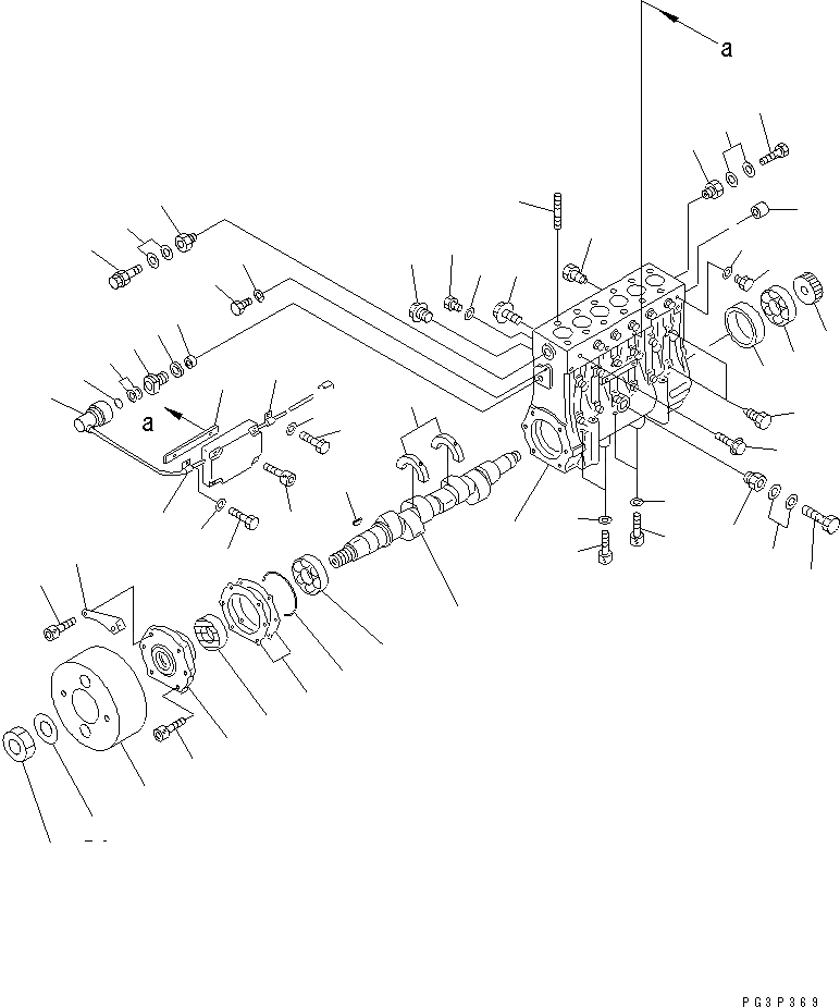 Схема запчастей Komatsu SA12V140-1Q - ТОПЛ. НАСОС (НАСОС ЛЕВ.) (/) (ВНУТР. ЧАСТИ)(№99-99) ТОПЛИВН. СИСТЕМА