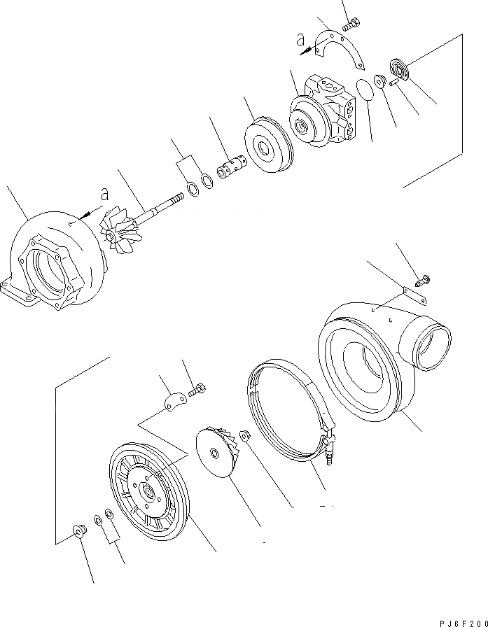 Схема запчастей Komatsu SA12V140-1U - ТУРБОНАГНЕТАТЕЛЬ (KTRL-8CW) (ДЛЯ HD78-) (СПЕЦ-Я ДЛЯ БОЛЬШИХ ВЫСОТ.) (ВНУТР. ЧАСТИ)(№-) ДВИГАТЕЛЬ