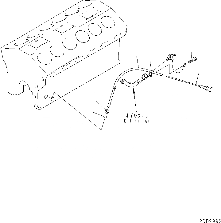 Схема запчастей Komatsu SA12V140-1U - МАСЛ. ЩУП (МОРОЗОУСТОЙЧИВ. СПЕЦИФИКАЦИЯ.) (ДЛЯ HD78-)(№77-) ДВИГАТЕЛЬ