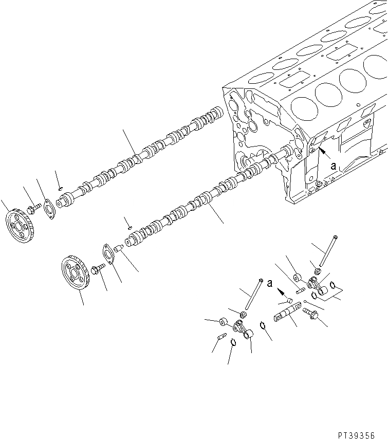 Схема запчастей Komatsu SA12V140-1U - РАСПРЕДВАЛ И ТОЛКАТЕЛЬ КЛАПАНА (ДЛЯ ЭЛЕКТРИЧ. РЕГУЛЯТОРА)(№7-98) ДВИГАТЕЛЬ