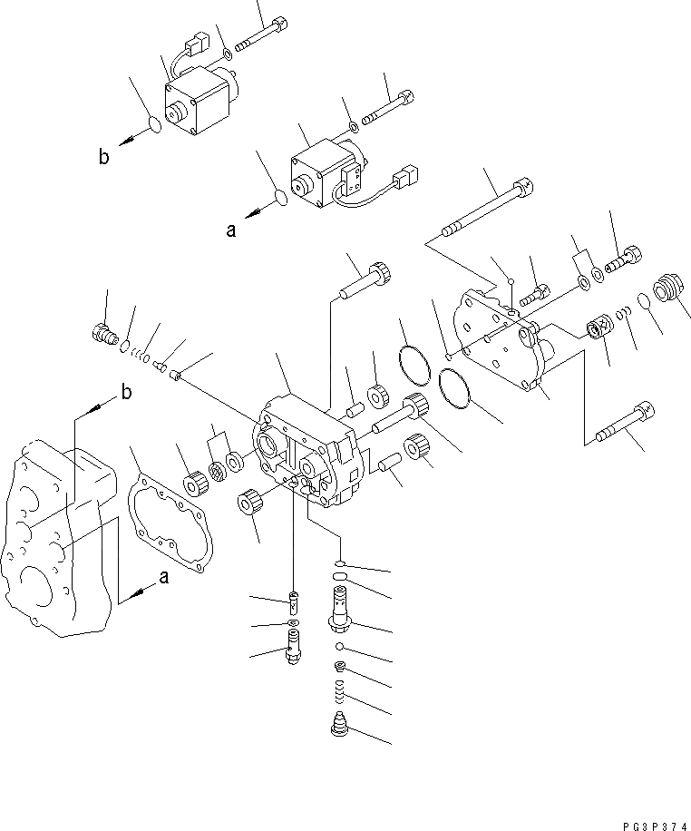 Схема запчастей Komatsu SA12V140-1U - ТОПЛ. НАСОС (РЕГУЛЯТОР) (ПРАВ.) (/) (ДЛЯ ЭЛЕКТРИЧ. РЕГУЛЯТОРА) (ВНУТР. ЧАСТИ) ДВИГАТЕЛЬ