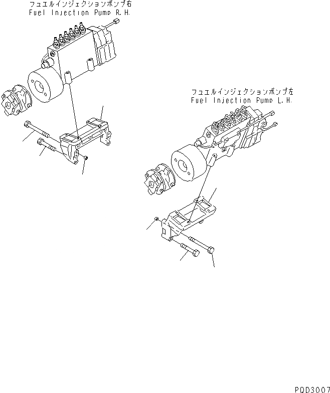 Схема запчастей Komatsu SA12V140-1U - ТОПЛ. НАСОС КОРПУС (ДЛЯ ЭЛЕКТРИЧ. РЕГУЛЯТОРА)(№7-9) ДВИГАТЕЛЬ