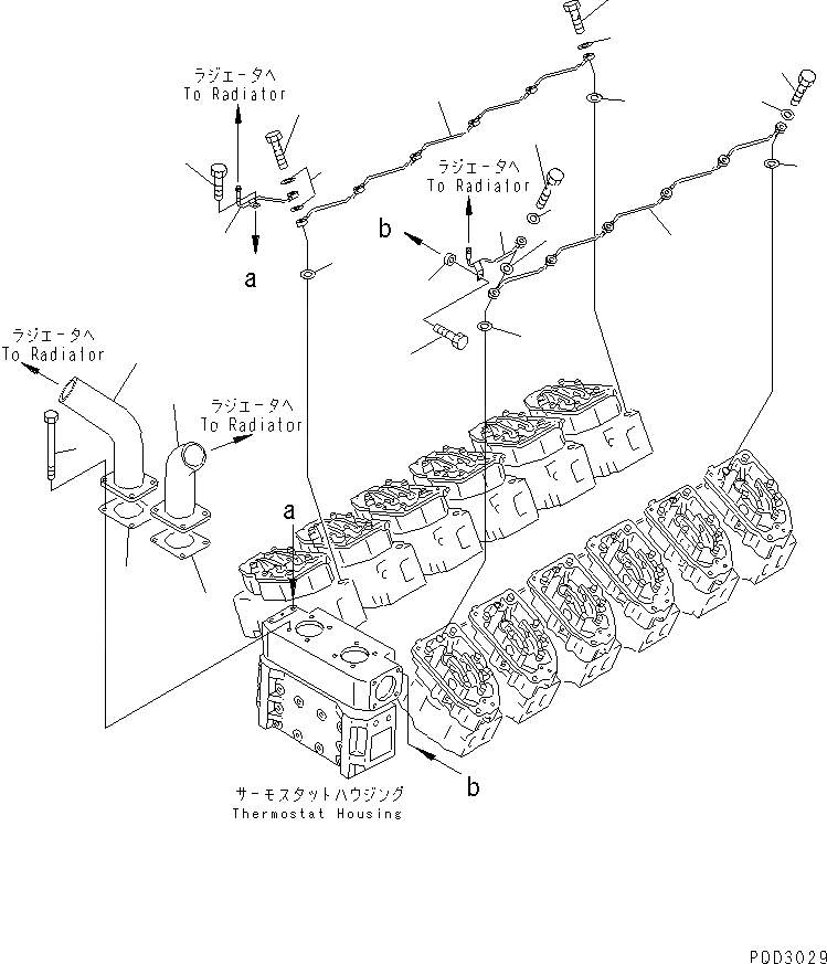 Схема запчастей Komatsu SA12V140-1U - ВОЗДУШН. ВЕНТИЛЯЦИЯ(№88-) ДВИГАТЕЛЬ