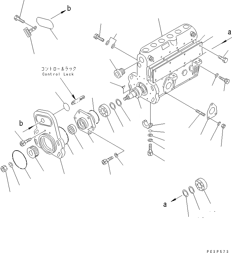 Схема запчастей Komatsu SA12V170-1D - ТОПЛ. НАСОС (НАСОС¤ ЛЕВ.) (/) (ВНУТР. ЧАСТИ)(№-9) ДВИГАТЕЛЬ