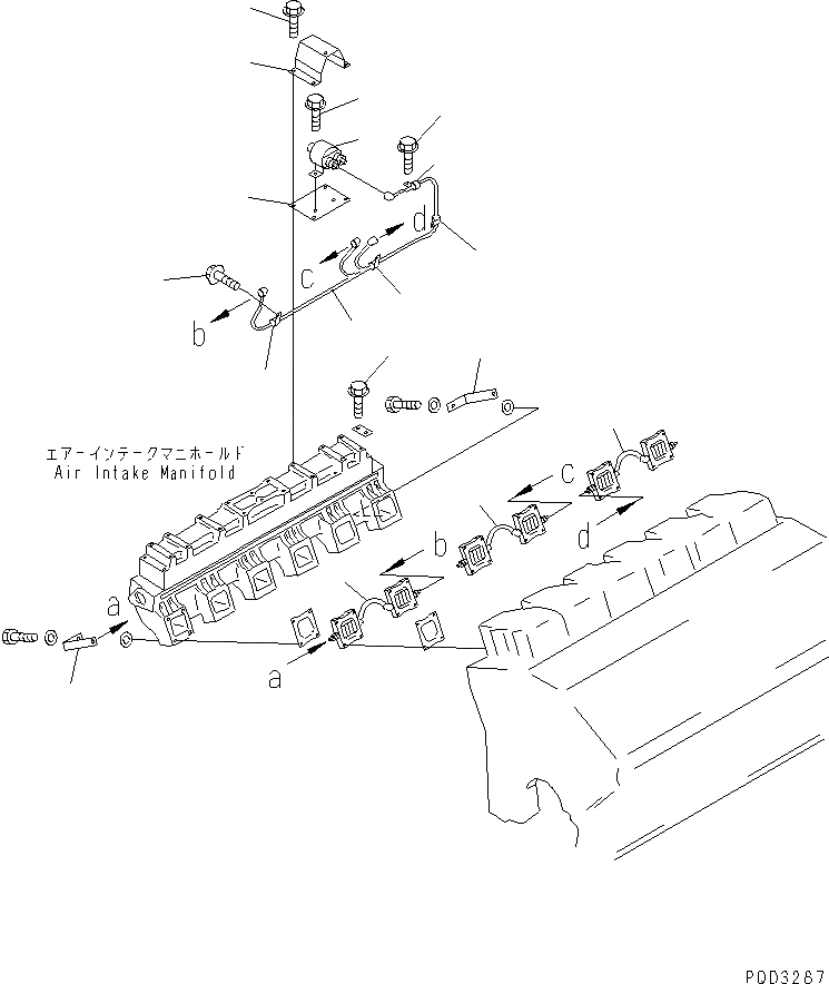 Схема запчастей Komatsu SA12V140-1R - ВЫКЛЮЧАТЕЛЬ ПОДОГРЕВАТЕЛЯ (ПРАВ. ГРУПП.) ДВИГАТЕЛЬ