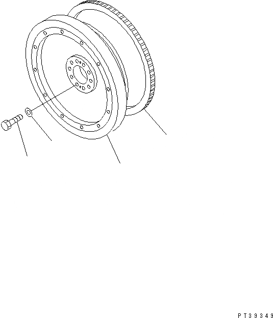 Схема запчастей Komatsu SA12V140-1R - МАХОВИК ДВИГАТЕЛЬ