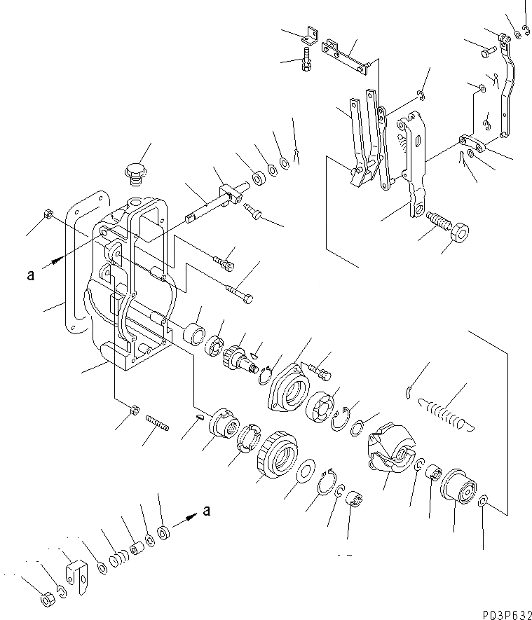 Схема запчастей Komatsu SA12V140-1S - ТОПЛ. НАСОС (РЕГУЛЯТОР) (ЛЕВ.) (/) (ВНУТР. ЧАСТИ) ДВИГАТЕЛЬ