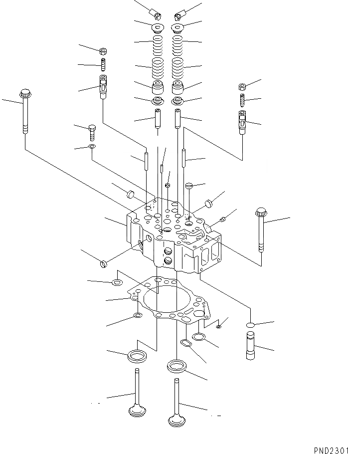 Схема запчастей Komatsu SA12V140-1A-80 - ГОЛОВКА ЦИЛИНДРОВ(№8-) ДВИГАТЕЛЬ