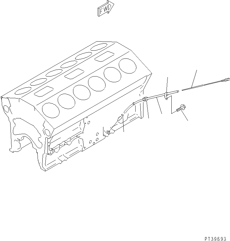 Схема запчастей Komatsu SA12V140-1A-80 - МАСЛ. ЩУП(№-79) ДВИГАТЕЛЬ