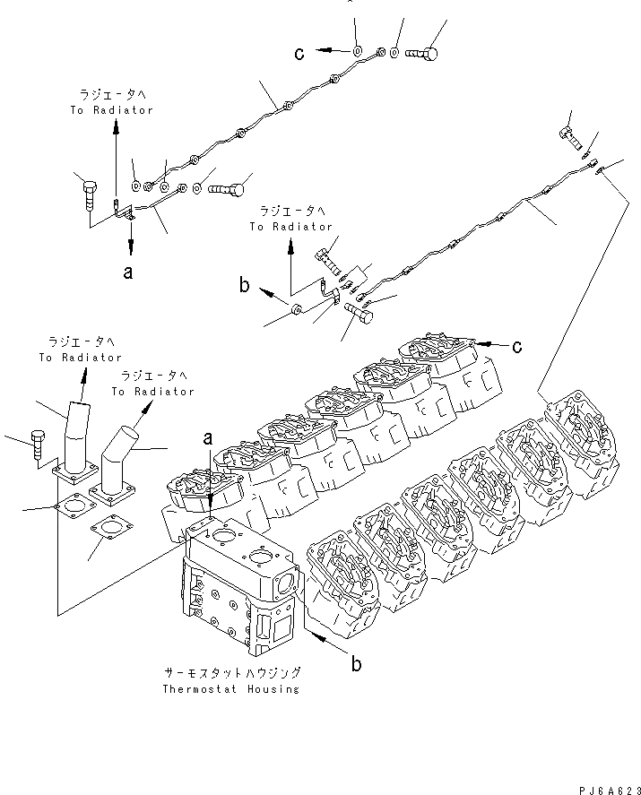 Схема запчастей Komatsu SA12V140-1A-80 - ВОЗДУШН. ВЕНТИЛЯЦИЯ(№-) ДВИГАТЕЛЬ