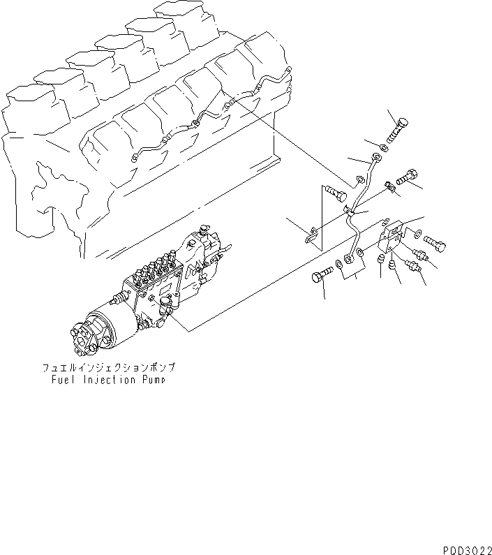 Схема запчастей Komatsu SA12V140-1S-WD - ВОЗВРАТ ТОПЛИВА (ЛЕВ. ГРУПП.) ДВИГАТЕЛЬ