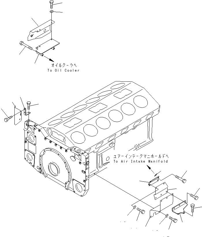 Схема запчастей Komatsu SA12V140-1M - ЗАЩИТА ДВИГАТЕЛЬ