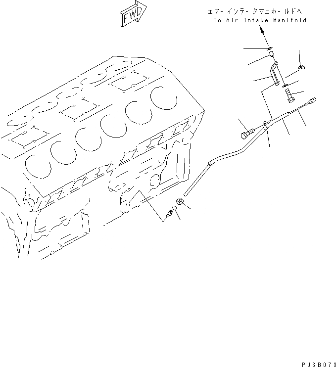 Схема запчастей Komatsu SA12V140-1E-A - МАСЛ. ЩУП(№9-) ДВИГАТЕЛЬ