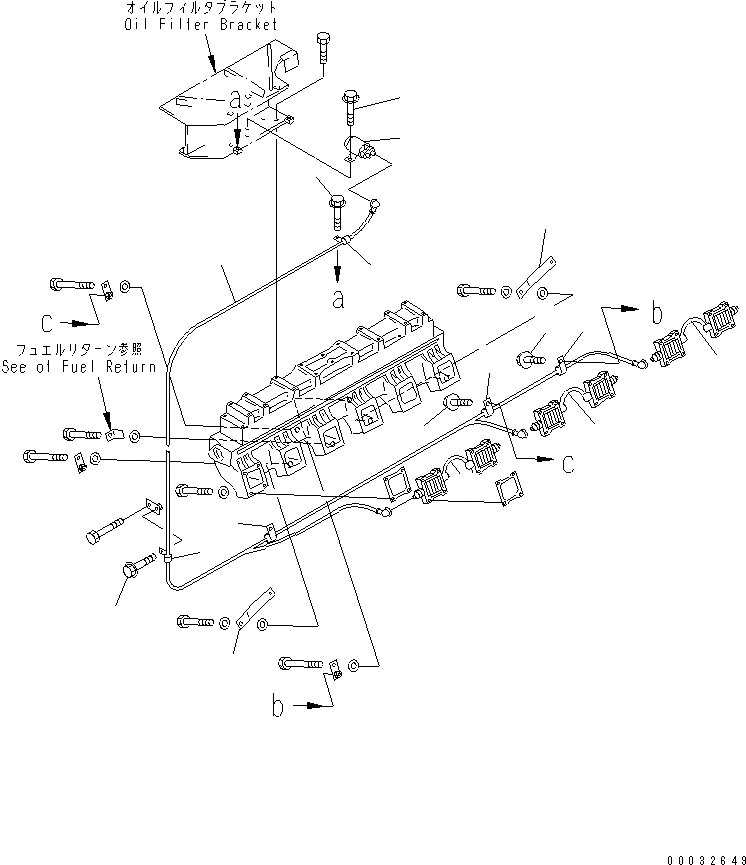 Схема запчастей Komatsu SA12V140-1C-A - ВЫКЛЮЧАТЕЛЬ ПОДОГРЕВАТЕЛЯ (ПРАВ. ГРУПП.)(№7-) ДВИГАТЕЛЬ