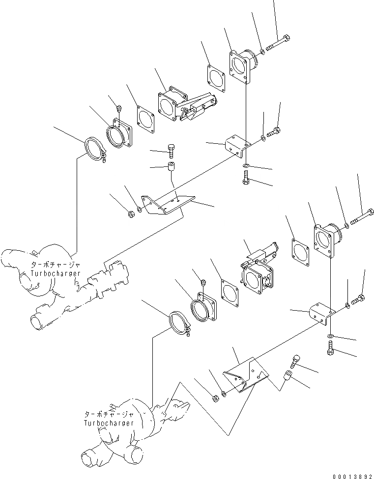 Схема запчастей Komatsu SA12V140-1C-A - ГОРНЫЙ ТОРМОЗ И КРЕПЛЕНИЕ(№8-) ДВИГАТЕЛЬ