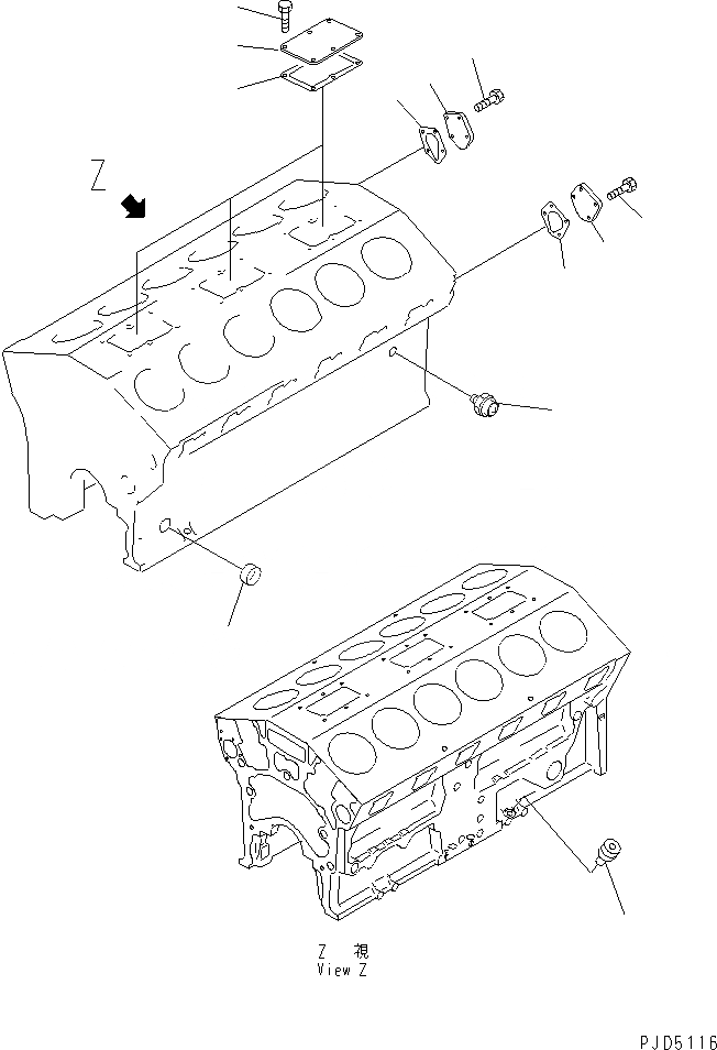 Схема запчастей Komatsu SA12V140-1C-A - БЛОК ЦИЛИНДРОВ КОМПОНЕНТЫ(№89-) ДВИГАТЕЛЬ