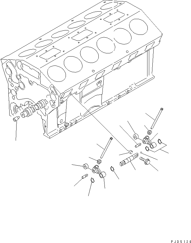 Схема запчастей Komatsu SA12V140-1C-A - ТОЛКАТЕЛЬ КЛАПАНА(№89-) ДВИГАТЕЛЬ
