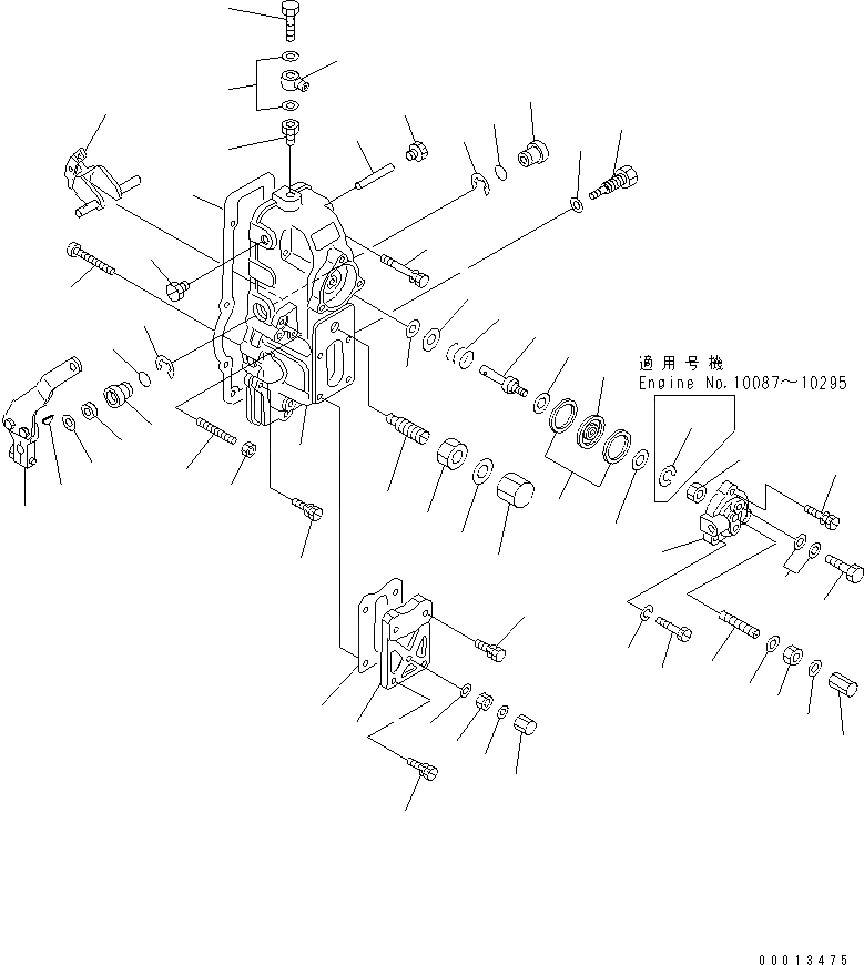 Схема запчастей Komatsu SA12V140-1D-A - ТОПЛ. НАСОС (РЕГУЛЯТОР) (ЛЕВ.) (/) (ДЛЯ МЕХАНИЧ. РЕГУЛИР.) (ВНУТР. ЧАСТИ)(№-) ДВИГАТЕЛЬ