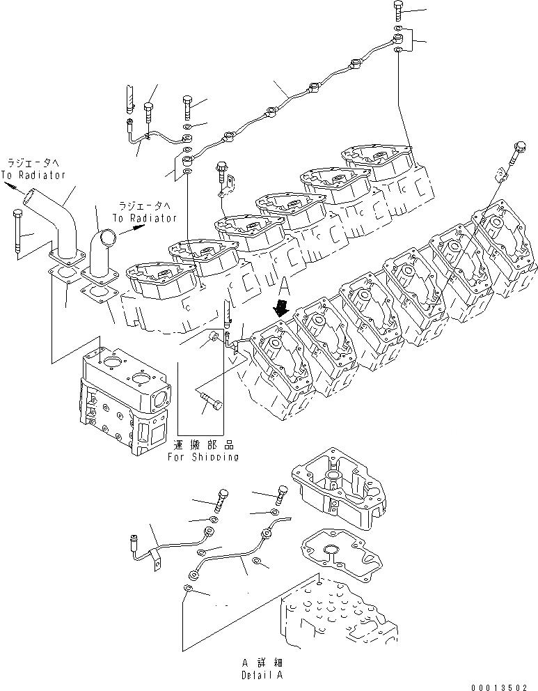 Схема запчастей Komatsu SA12V140-1D-A - ВОЗДУШН. ВЕНТИЛЯЦИЯ(№77-99) ДВИГАТЕЛЬ