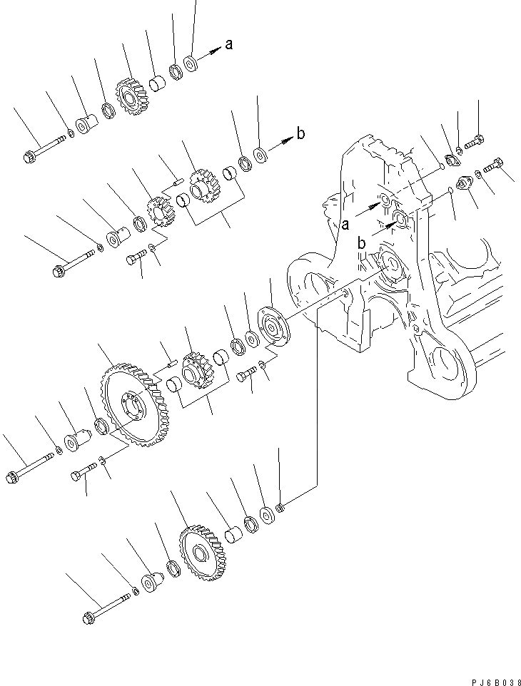 Схема запчастей Komatsu SA12V170E-2A - TIMING ПРИВОД ДВИГАТЕЛЬ