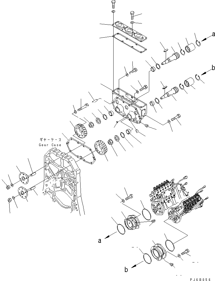 Схема запчастей Komatsu SA12V170E-2A - ПРИВОД ТОПЛ. НАСОСА ДВИГАТЕЛЬ