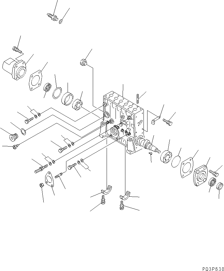 Схема запчастей Komatsu SA12V140-1U-A - ТОПЛ. НАСОС (НАСОС) (ПРАВ.) (/) (ДЛЯ МЕХАНИЧ. РЕГУЛИР.) (ВНУТР. ЧАСТИ)(№7-) ДВИГАТЕЛЬ