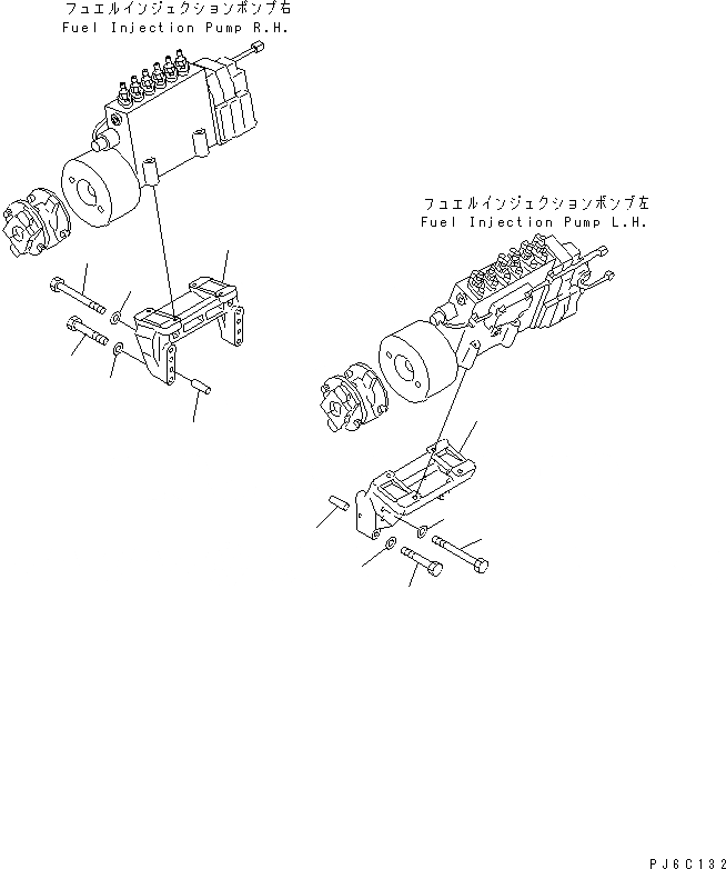 Схема запчастей Komatsu SA12V140-1Q-A - ТОПЛ. НАСОС КОРПУС (ДЛЯ ЭЛЕКТРИЧ. РЕГУЛЯТОРА)(№7-) ДВИГАТЕЛЬ