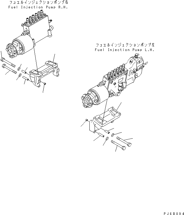 Схема запчастей Komatsu SA12V140-1E-A - ТОПЛ. НАСОС КОРПУС(№-) ДВИГАТЕЛЬ