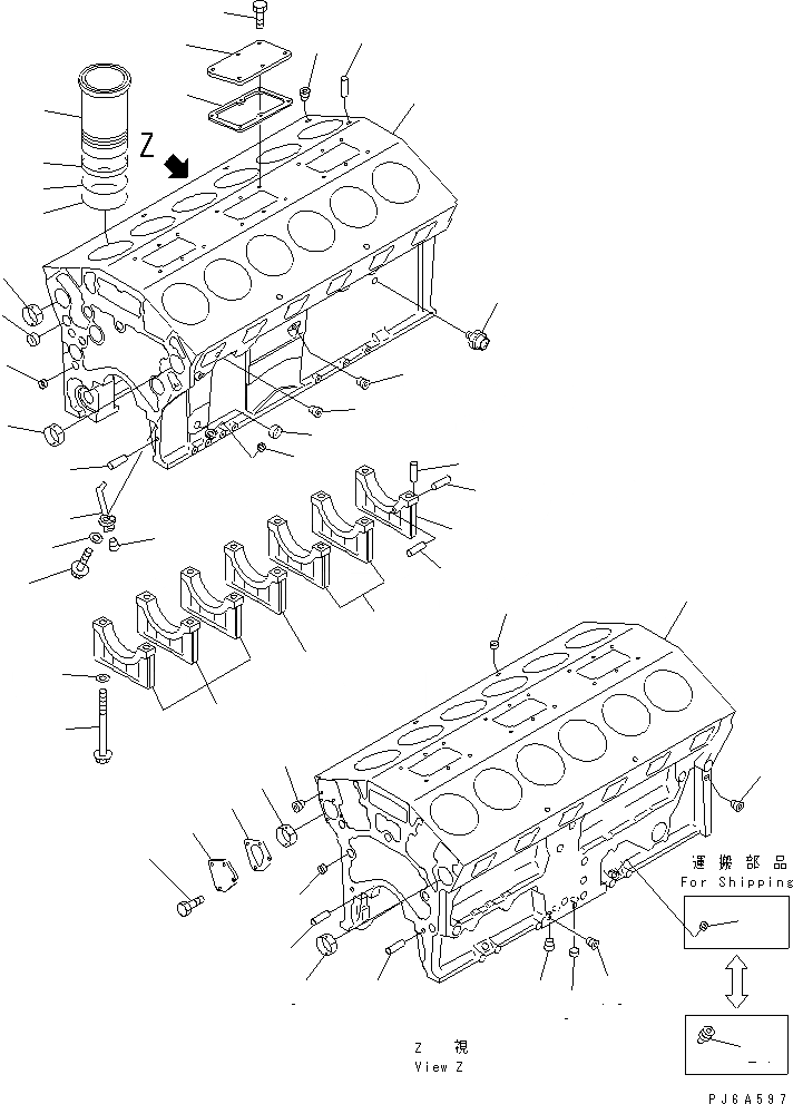 Схема запчастей Komatsu SA12V140-1C-A - БЛОК ЦИЛИНДРОВ (ДЛЯ ЭЛЕКТРИЧ. РЕГУЛЯТОРА)(№-88) ДВИГАТЕЛЬ