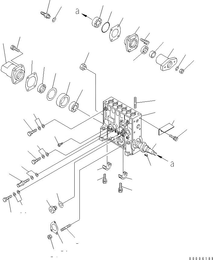 Схема запчастей Komatsu SA12V140-1S-A - ТОПЛ. НАСОС (НАСОС) (ПРАВ.) (/) (TODAKA) (ВНУТР. ЧАСТИ)(№-) ДВИГАТЕЛЬ