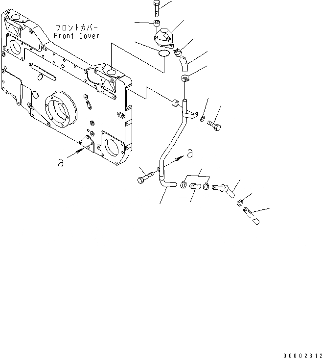 Схема запчастей Komatsu SA12V140-1U-A - САПУН И ПЕРЕДН. УПЛОТНЕНИЕ (ДЛЯ ЭЛЕКТРИЧ. РЕГУЛЯТОРА) (VHMS СПЕЦ-Я.) (ЛЕВ. ГРУПП.)(№-) ДВИГАТЕЛЬ