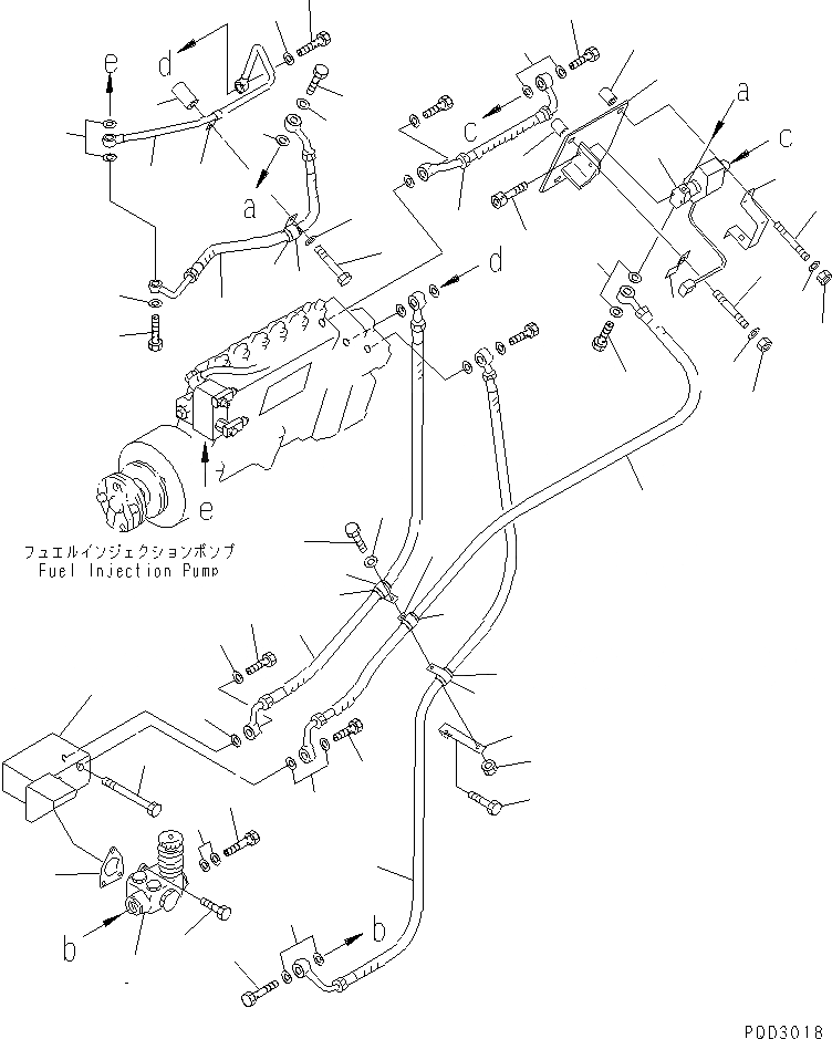 Схема запчастей Komatsu SA12V140-1U-9A - ТОПЛИВОПРОВОД. (/) (ЛЕВ. ГРУПП.) (ДЛЯ ЭЛЕКТРИЧ. РЕГУЛЯТОРА)(№7-) ДВИГАТЕЛЬ