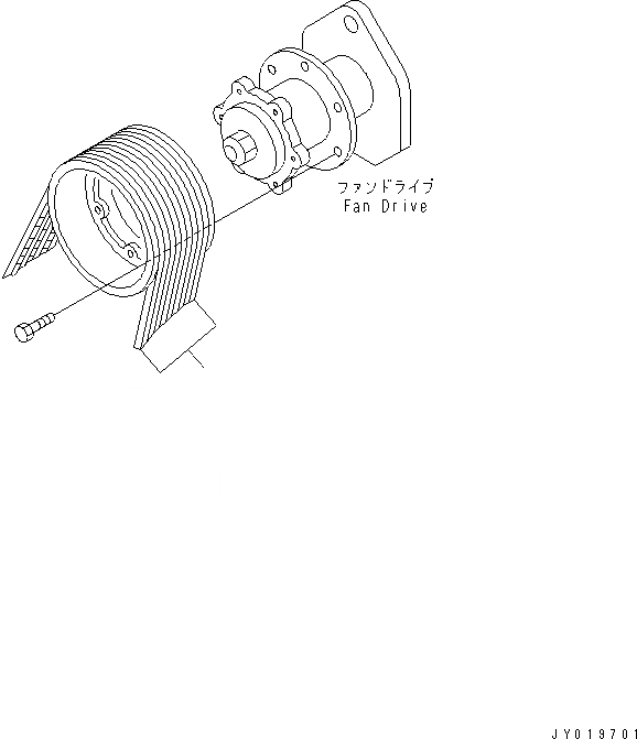 Схема запчастей Komatsu SA12V140-1S-DA - ШКИВ ВЕНТИЛЯТОРА(№8-) ДВИГАТЕЛЬ