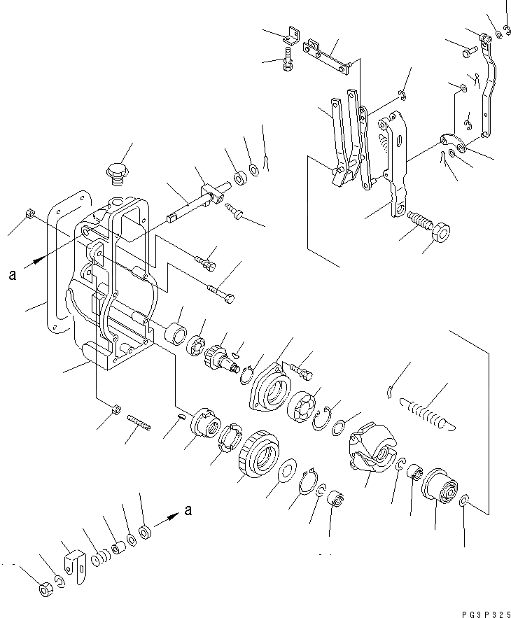 Схема запчастей Komatsu SA12V140-1A-A - ТОПЛ. НАСОС (РЕГУЛЯТОР) (ЛЕВ.) (/) (ВНУТР. ЧАСТИ)(№7-) ДВИГАТЕЛЬ