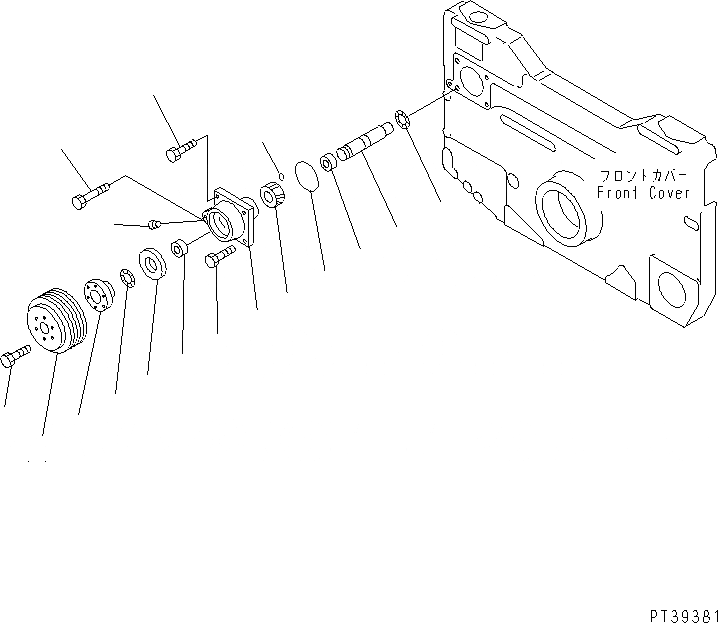 Схема запчастей Komatsu SA12V140-1A-A - ПРИВОД ГЕНЕРАТОРА (ДЛЯ A И 7A ГЕНЕРАТОР)(№-988) ДВИГАТЕЛЬ