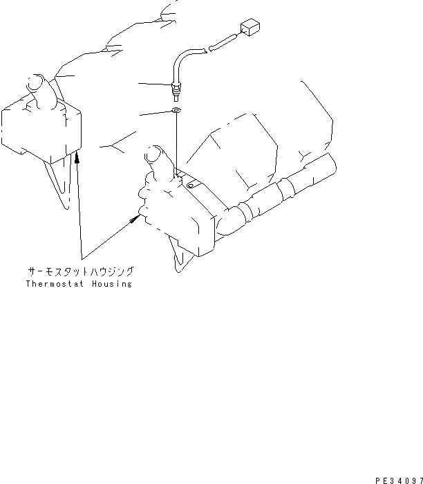 Схема запчастей Komatsu SA12V170-1D-A - ДАТЧИК ТЕМПЕРАТУРЫ ВОДЫ(№-) ДВИГАТЕЛЬ