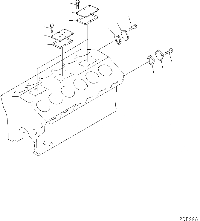 Схема запчастей Komatsu SA12V140-1R-A - БЛОК ЦИЛИНДРОВ КРЫШКА(ВОДН. ОХЛАЖД. СПЕЦ-Я.)(№-88) ДВИГАТЕЛЬ