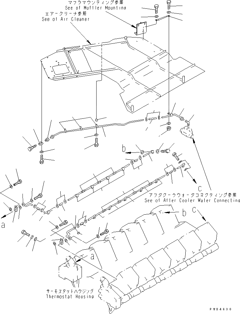 Схема запчастей Komatsu SA12V170-1D-EA - ВОЗДУШН. ВЕНТИЛЯЦИЯ(№-) ДВИГАТЕЛЬ