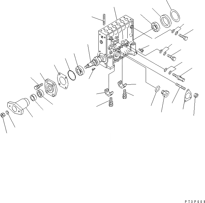 Схема запчастей Komatsu SA12V140-1S-A - ТОПЛ. НАСОС (НАСОС) (ЛЕВ.) (/) (ВНУТР. ЧАСТИ)(№-) ДВИГАТЕЛЬ