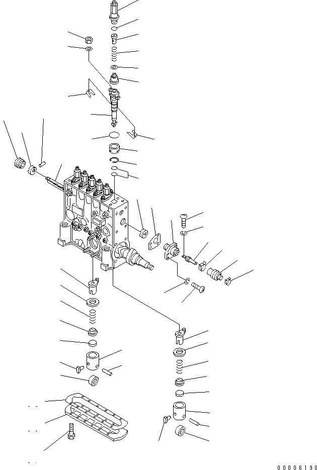 Схема запчастей Komatsu SA12V140-1S-A - ТОПЛ. НАСОС (НАСОС) (ПРАВ.) (/) (TODAKA) (ВНУТР. ЧАСТИ)(№-) ДВИГАТЕЛЬ