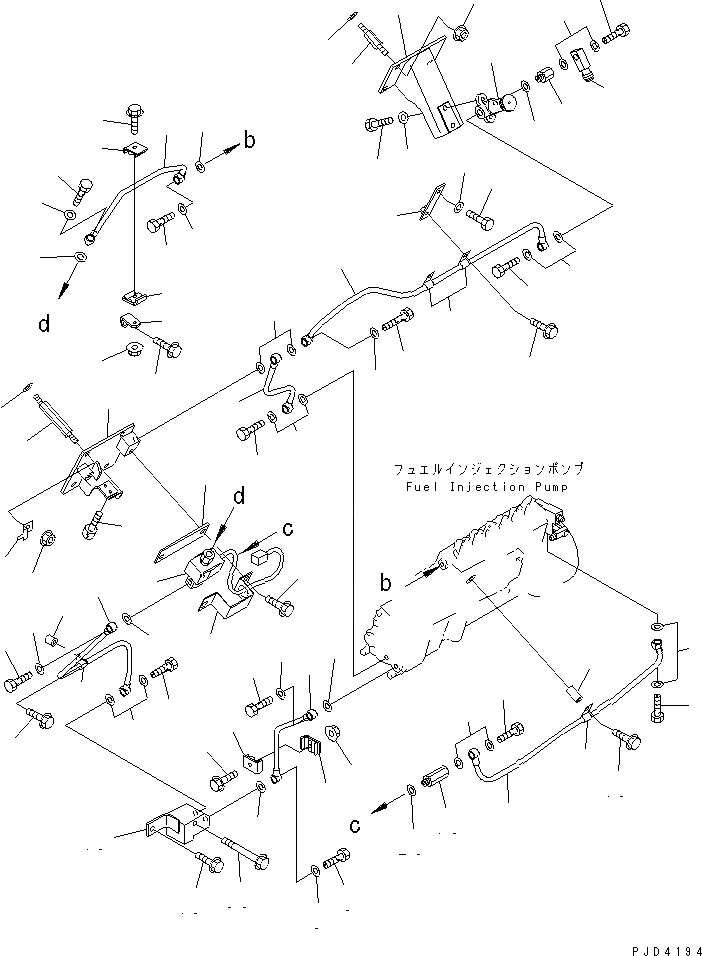 Схема запчастей Komatsu SA12V140-1S-A - ТОПЛИВОПРОВОД. (ПРАВ. ГРУПП.) (ДЛЯ ЭЛЕКТРИЧ. РЕГУЛЯТОРА)(№9-9) ДВИГАТЕЛЬ