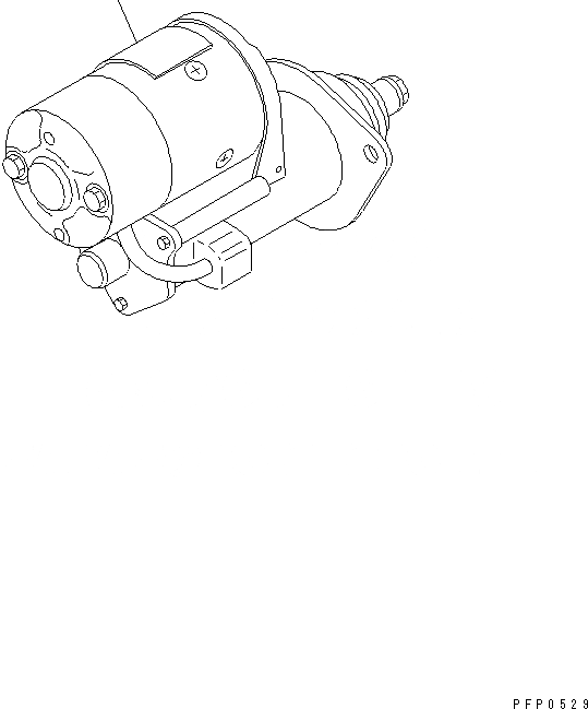 Схема запчастей Komatsu SA4D102E-1AC - СТАРТЕР(№799-) ДВИГАТЕЛЬ